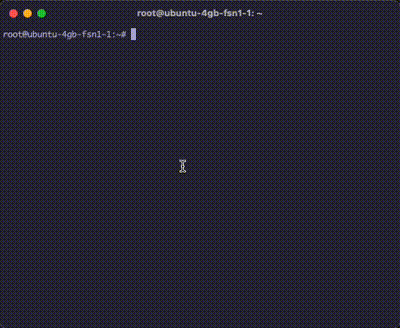 Coolify installing in the terminal gif